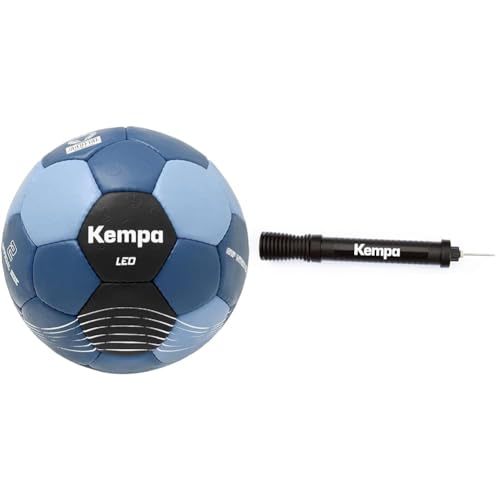 Leo & Kompakte Zwei-Wege-Ballpumpe für Handball, Fußball, Basketball etc., Luftpumpe mit Dual Action, Doppelhub-Pumpe, inkl. Ventil-Nadel, 200180001, Schwarz