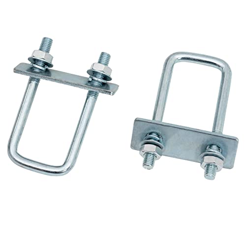 2er U-Zurr-Bügel-Halterung 110x40 mm Set Befestigungssatz Halter Montagesatz komplett für Aluminium Truckbox Deichselbox Alubox Werkzeugkasten Staubox usw.