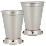 Jorzer 2 Mint Julep-Becher 345 ml Edelstahl | Leicht waschbare Derby-Becher | Geschenk für Pferderennen Derby-Partyzubehör