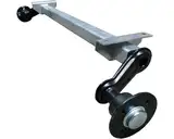 HGW 750 kg Achse für Anhänger - ungebremste Laufachse für Pkw-Anhänger - AS: 4 * 100 (Auflagemaß 1000mm)