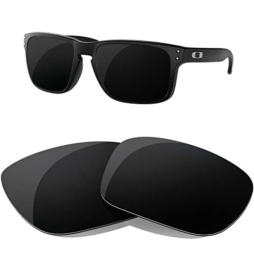 HiCycle2 Polarisierte Ersatzgläser für Oakley Holbrook Sonnenbrille, mehrere Optionen(Schwarz)