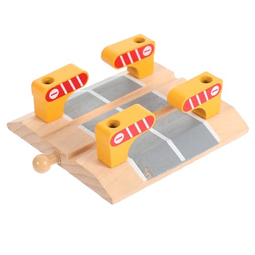 WESIEVYA Gleiszubehör Guide Rail bastelzeug dekoringe Engine geschke Bahnschienenadapter Rennstrecke Spuren Lustiges Geländer-Barrieremodell Bahngleise, Geländer, Barriere Holz
