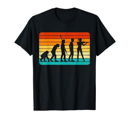 Evolution Geige Geigenspielerin Violine T-Shirt