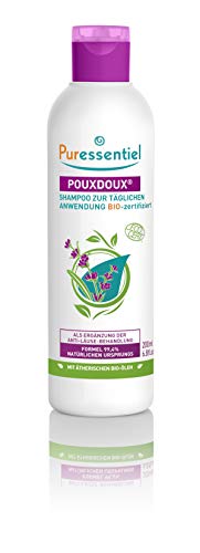 Puressentiel - Anti-Läuse - Poudoux Shampoo zur täglichen Anwendung BIO-Zertifiert - Entfernt Läuse, Larven und Nissen - Wirkstoff 100% natürlichen Ursprungs - 200 ml