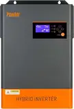 PowMr 6200W Hybrid Wechselrichter MPPT 48V DC zu 220V/230V AC Solar Wechselrichter mit MPPT 80A Laderegler Unterstützung bis zu 12 Geräte parallel, für Bleisäure/Lithium Batterien oder ohne Batterie