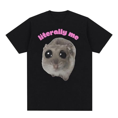 Jlobnyiun Lustiges Hamster-Shirt mit Aufschrift Sad Hamster, lustiges Hamster-Shirt, Partygeschenk und Foto-Requisite, kreative Freizeitkleidung für Partys im Freien, XL, 68 cm