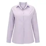 Lässiges T-Shirt für Damen und Mädchen 2024, modisch, Frühling und Sommer, Damen-Langarm-Cardigan aus Baumwolle und Leinen, lockere Größe, langärmeliges Hemd, halblange Ärmel, violett, X-Large