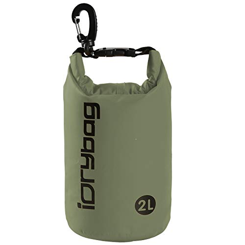 IDRYBAG Trockentaschen für Kajakfahren, wasserdicht, 2L/5L/10L/15L/20L, Kleiner, wasserdichter, schwimmender Trockensack, wasserdichter Trockensack für Paddelboard-Reisen