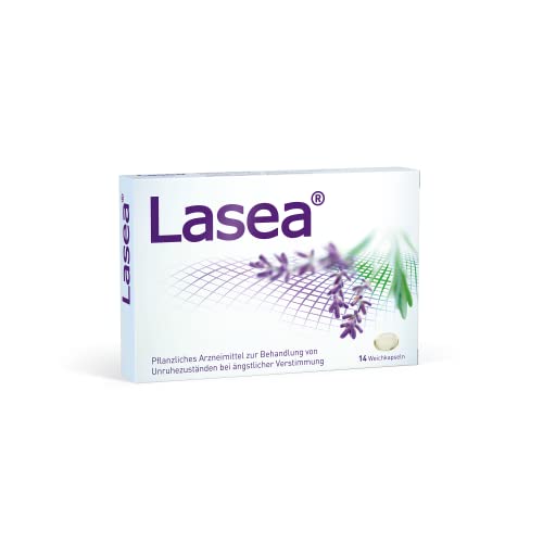 Lasea® hilft natürlich abzuschalten, beruhigt und bessert in Folge den Schlaf Pflanzliches Arzneimittel mit speziellem Lavendelöl | 14 Kapseln
