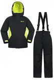 Mountain Warehouse Kinder-Ski-Set aus unisex Winterjacke und Hose - Zweiteiler für Winter und Schnee, Winterset/Regen-Set für Jungen und Mädchen, Regen-Ganzkörperanzug Schwarz Kinder 164 DE (13 Jahre)