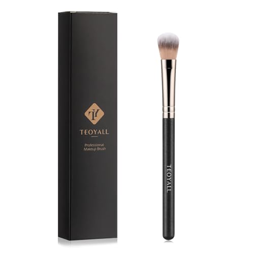 TEOYALL Tapered Setting Pinsel, kleine Plüsch fluflly synthetische Borsten Highlighter -Bürste für die Konturbronzer -Wange mit losen Pulver