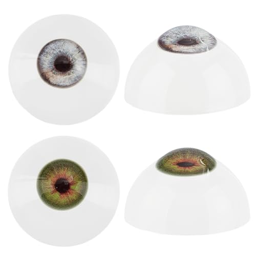 PandaHall 32mm Realistische Menschliche Augen 2 Paar Große Acrylhohle Augäpfel Bärenaugen Acryl AugäpfelFür Halloween Party Dekor Kunst Skulpturen Requisiten Schmuckherstellung