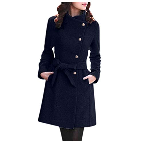 Trenchcoat Damen Kurz Beige - Wolljacke Damen Schwarz Kurzmantel Langarm Elegant Wolljacke Mit GüRtel üBergangsjacke Cabanjacke Wolle-Mantel Business Blazermantel Herbst Winter Dufflecoat-Cardigan