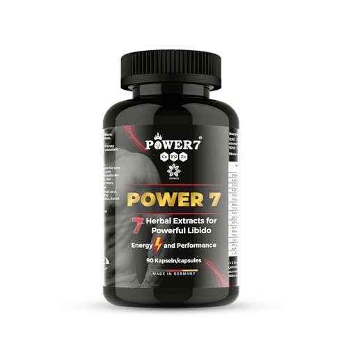 POWER7®– 7-fach Pflanzenpower | Testosteron-Booster | Männer-Formel mit Panax Ginseng, Maca & L-Arginin | Mehr Energie, Ausdauer & Vitalität