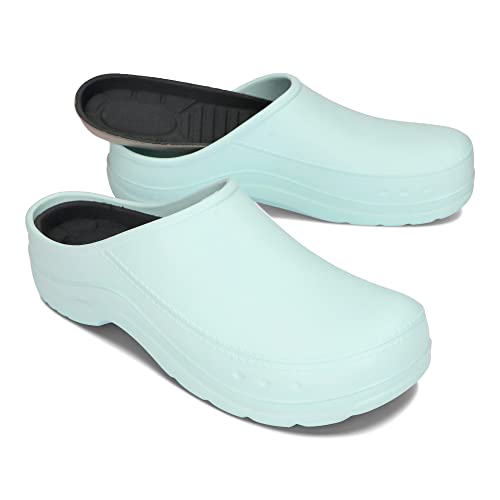 BeComfy Damen Herren Eva Clogs Bequeme Ultraleichte Gartenschuhe 35-46 EU (Blau, 43)