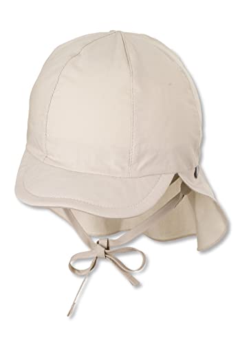 Sterntaler Unisex Kinder Schirmmütze Mit Nackenschutz Bindebänder Und Einsteckbaren Ohrenklappen Kindermütze, Beige, 43 EU