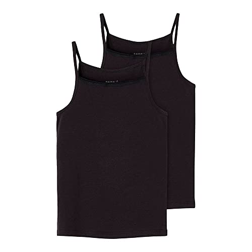 NAME IT Mädchen Nkfstrap Top 2p Noos Unterhose, Schwarz, 134-140 EU