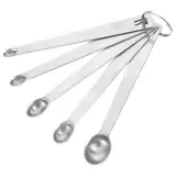 Aeaocvo 5 Stück Esslöffel Dosierlöffel, Edelstahl Messlöffel Set, Messlöffel Klein, Klein Teelöffel mit Skala, Messlöffel Gramm Gewürzlöffel, Measuring Spoons für Klein Gewürzgläser