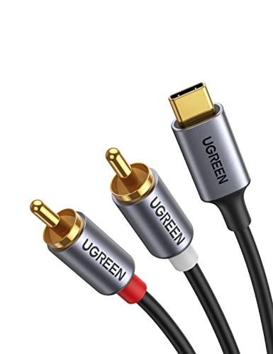 UGREEN USB C auf Cinch Audio Kabel Type C auf 2RCA Stereo Adapterkabel kompatibel mit iphone 15/15pro/15plus/15pro max, Huawei P60/50/40, Galaxy S23 Ultra/S23+/S23, iPad Pro/Air, MacBook usw.(1,5m)