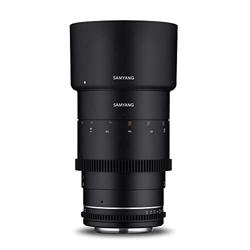 Samyang MF 135mm T2,2 VDSLR MK2 Canon EF – Video Cine Objektiv Vollformat Teleobjektiv Festbrennweite für Canon EF EF-S Kamera, manueller Fokus, für EOS 5D Mark IV, 6D Mark II, 90D, 77D