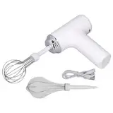Elektrischer Handmixer schnurloser Eierschläger RHEIBE für Cremesalatdressing (Weiß)