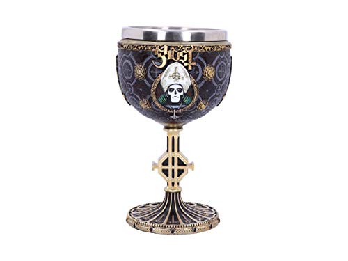 Nemesis Now Meliora Gold Kelch Ghost Papa Emeritus III aus Kunstharz mit Edelstahl B4886P9