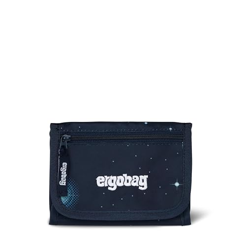 ergobag Brustbeutel Geldbeutel, Mini Portemonnaie mit Kleingeldfach, Sichtfenster für Mädchen und Jungen KoBärnikus - Dunkelblau