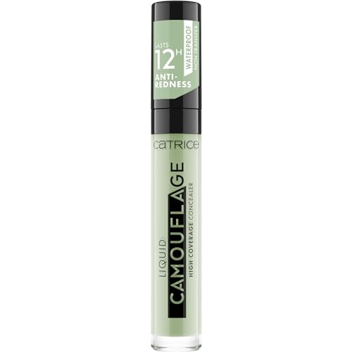 Catrice Liquid Camouflage High Coverage Concealer, Abdeckstift, Nr. 200 Anti-Red, grün, für Mischhaut, für trockene Haut, für unreine Haut, langanhaltend, vegan, ölfrei, wasserfest (5ml)