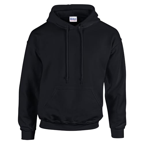 TICTEX Hoodie Herren by Gildan | Kapuzenpullover S - 5XL in vielen Farben | Heavy Blend Komfortable Passform Langlebig und Stilvoll | Ideal für den Alltag und Sport | Black, XL