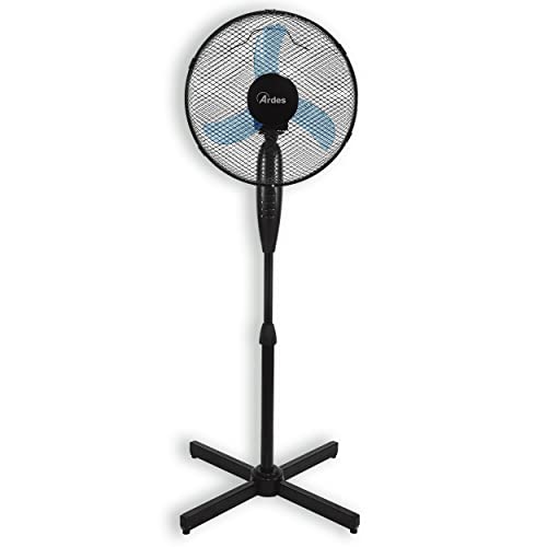 ARDES - Standventilator, leistungsstark, leise, 3 Flügel, 40 cm, oszillierend, mit verstellbarer Höhe und Neigung, Ardes-Standventilator, 3 Geschwindigkeitsstufen, Modell Penny AR5AM40P