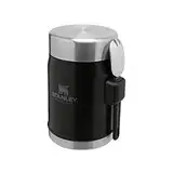 Stanley Classic Legendary Thermobehälter Für Essen Mit Göffel 400 ml - Hält 7 Stunden Heiß Oder Kalt - Edelstahl Warmhaltebehälter - BPA-Frei - Spülmaschinenfest - Matte Black