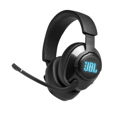 JBL Quantum 400 Over-Ear-Gaming-Kopfhörer mit USB- und Game-Chat-Balance-Zifferblatt – Schwarz
