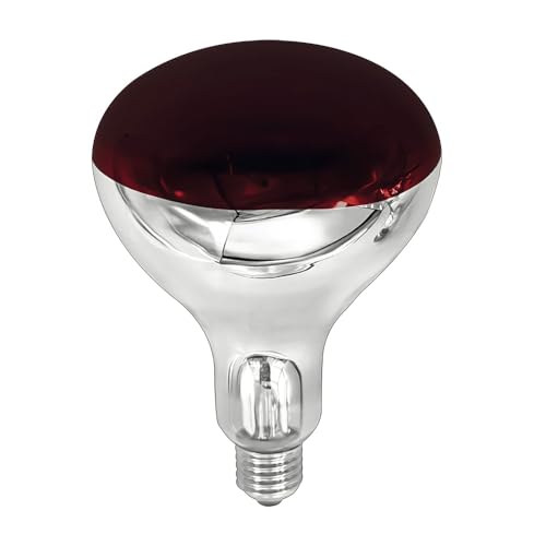 NCC-Licht Infrarot Leuchtmittel Hartglas Reflektor BR125 Wärmelampe 150W E27 Rot Dimmbar 60°