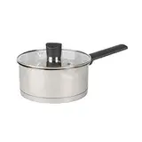 Russell Hobbs RH01163EU Excellence 18cm stieltopf mit deckel, 2L Kochtopf stieltopf mit Glasdeckel, hochglanzpoliert Stielkasserolle, Stieltopf kasserolle induktion pfanne, Spülmaschinenfest saucepan