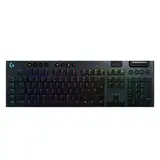 Logitech G915 LIGHTSPEED kabellose mechanische Gaming-Tastatur, Taktiler GL-Tasten-Switch mit flachem Profil, LIGHTSYNC RGB, Ultraschlankes Design, Deutsches QWERTZ-Layout - Carbon