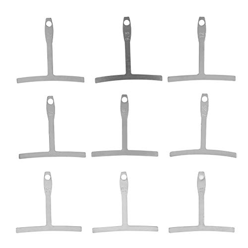 Universal Guitar Gauge Tool, 9-TLG. Gitarren-Unterziehradiusmesser für die Reparatur und Wartung von Gitarren Radius Gauge Guitar Zubehör Für Musikinstrumente