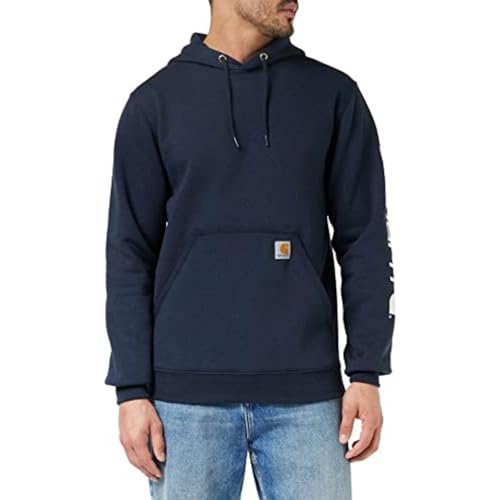 Carhartt Herren Midweight Sleeve Logo Hooded Sweatshirt Kapuzenpullover, Olive (Closeout), X-Large Hoch