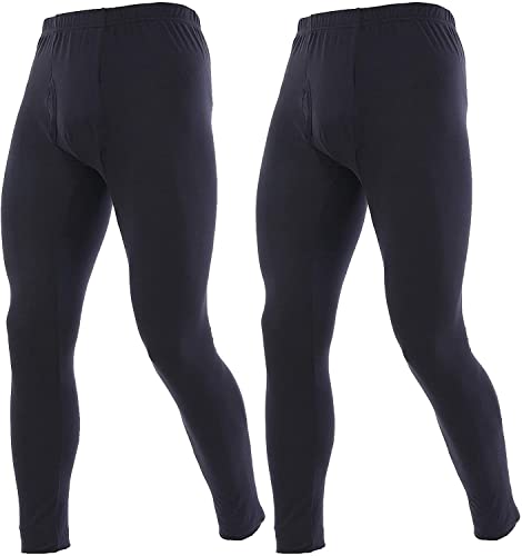 YUSHOW 2er Pack Lange Unterhosen Herren Thermohose Winter Skiunterwäsche Herren Warme Ultra Weich Unterwäsche Leggings für zu Hause