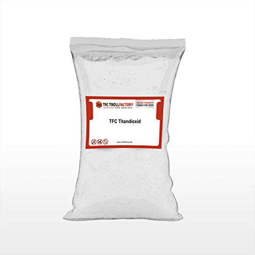 TFC Titandioxid I Titanweiß I Oxidweiß I Weißpigmente zum Einfärben von Farben, Kunststoffen, Beton, Estrich, Putz, Epoxidharz I 1 kg