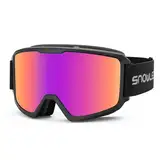 Skibrille Damen und Herren Snowboardbrille Doppel-Objektiv OTG UV400 Schutz Anti-Beschlag Winddicht Ski Schutzbrille Helmkompatibel für Skifahren Motorrad Fahrrad Skaten