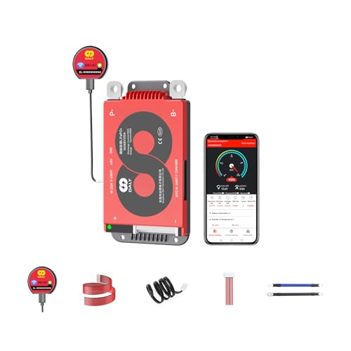 DALY Smart 16S BMS 48V mit WiFi Modul und CAN 485 Kommunikationsschutzplatine für LifePO4 Lithium Batterie Pack(16S 48V Smart BMS+RS485+CAN+WiFi Modul，100A)