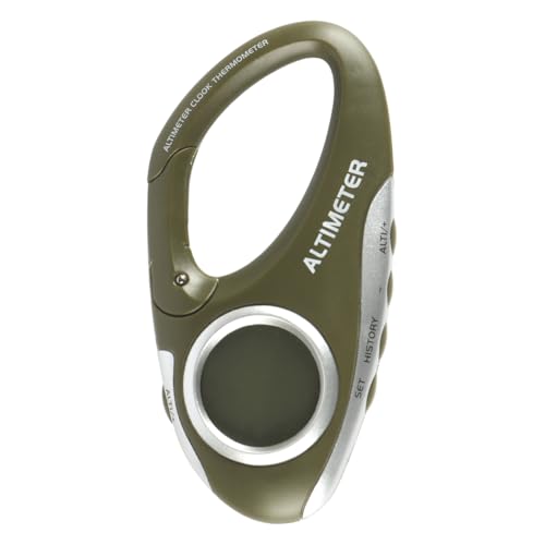 Sarini Digitaler Höhenmesser mit tragbarem Hakendesign, multifunktionalem Barometer, Richtungsuhr, Temperatur, Wettervorhersage und Höhenanzeige zum Wandern und Klettern
