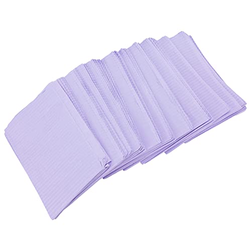 bizofft Dental Bib Mat, Dental Bib 125pcs Kleidungsschutz für Tätowierer für Zuhause(Violett)