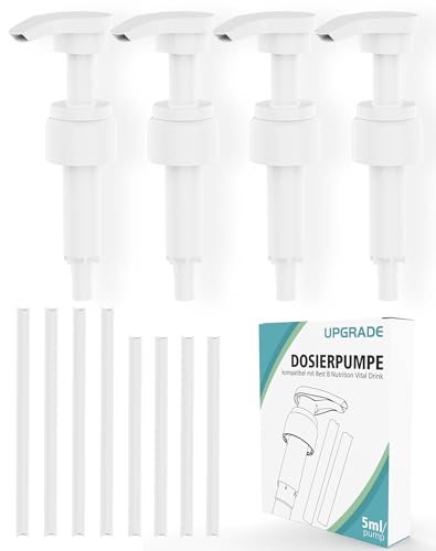 HAFOEEP 4 STK. Dosierpumpe Kompatibel mit Best B. Nutrition Vital Drink, Siruppumpe 500ml/1000ml Flaschen (4pcs)
