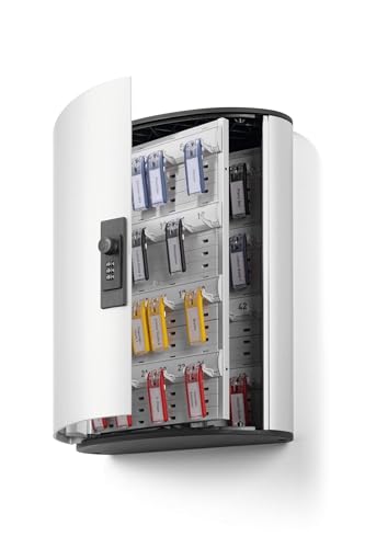 Durable Schlüsselkasten Key Box Code 48, (Zahlenschloss) für 48 Schlüssel, silber, 197623