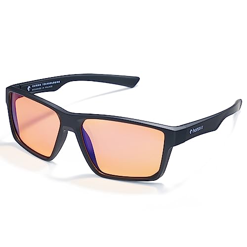 Horus X ® • Gaming Brille • Blaulichtfilter Computerbildschirm-Brille | Gegen Ermüdung & Augenbelastung | One Amber