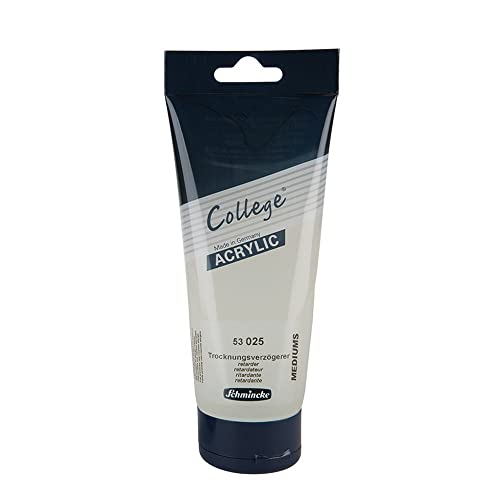 Schmincke College®, Trocknungsverzögerer für Acrylfarben, ideal für Nass in Nass Technik, gelartiger Zusatz für längere Vermalbarkeit, 200 ml