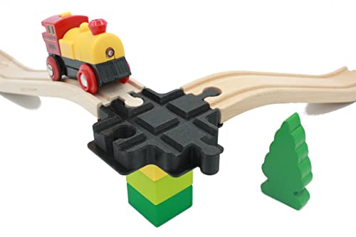 1 Kreuzung für Zug aus Holz, kompatibel mit Brio Duplo