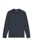 Marc OߴPolo Herren Langarmshirt aus Bio-Baumwolle Basic, Blau (Dark Navy), XXL