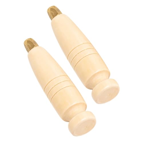 SEWACC 2St Ahle-Set Ersatzgriff Holzgriff Ahle Werkzeug für Lederarbeiten Austauschbare Ahle Ergonomischer Griff Ahle-Holzbearbeitungszubehör Ersatz für Nähahle Nähahlengriff Metall Khaki